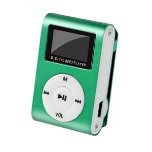 Mllkcao Portable MP3 Player 1PC Mini USB LCD Screen MP3 Player Support 32GB Micro SD TF Card Sports Music Player,Birthday Gift for Kids Boys Girl, Green