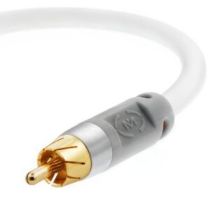 mediabridge™ ultra series digital audio coaxial cable (2 feet) – dual shielded with rca to rca gold-plated connectors – white – (part# cj02-6wr-g2)