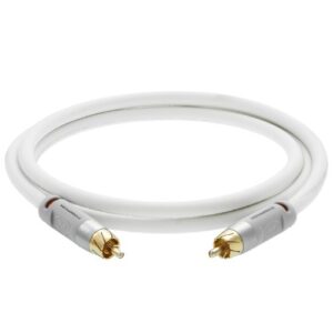 Mediabridge™ Ultra Series Digital Audio Coaxial Cable (2 Feet) - Dual Shielded with RCA to RCA Gold-Plated Connectors - White - (Part# CJ02-6WR-G2)