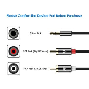 Rankie 3.5mm to 2-Male RCA Adapter Audio Stereo Cable, 6 Feet