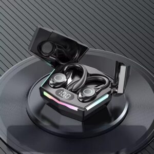 BRAIYV TWS 5.3 Earhook Earbuds Touch Control Waterproof Stereo Sport Gaming Headset with Mic Headphone Wireless Earphone,White