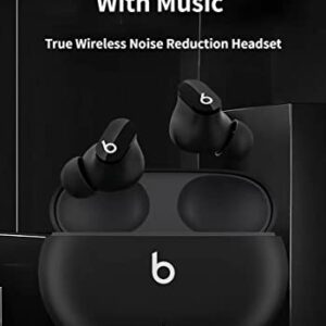 Real Wireless Bluetooth Headset Active Noise Reduction in Ear Sports Headset (Black)