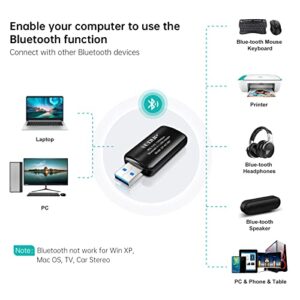 EDUP USB WiFi Bluetooth Adapter, 1200Mbps Dual Band 2.4Ghz / 5Ghz, USB 3.0 WiFi and Bluetooth Receiver Transmitter 2 in 1 Bulit-in Antenna for PC,Desktop,Laptop