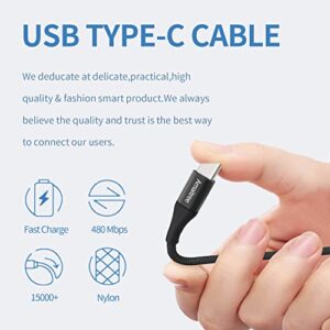 Amaitree USB C to USB C Cable 4Ft, 60W/3.1A Fast Charging USB Type-C Cable,Quick 3.0 Charging USB-C to C Cable,Compatible with Galaxy S21/S21+/S20+,Ultra Note 20,iPad Pro 2020,MacBook Air-Black