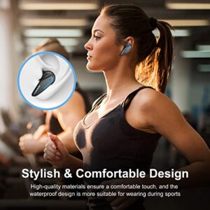 YOTMS Bluetooth Wireless Earbuds Q15 Wireless in-Ear Headphone with 50ms Low Latency, Stereo HiFi Sound, 40H Playtime, IPX4 Waterproof Built-in Mic for Working/Travel/Gym