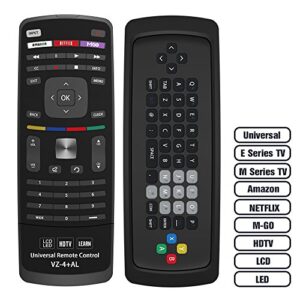 gvirtue universal remote control compatible replacement for vizio e series tv/m series tv/hdtv/lcd/led (with keyboard)