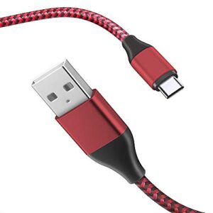 [2 pcs] usb type c cable, 6ft 10ft charging cord for samsung galaxy tab s7 s7 fe s6 s5e(2019), s4 10.5″, s3 9.7, tab a7, tab a 10.1(2019), 10.5″ tablet, s10 s9 s8 plus charger cable