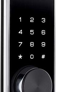 Alfred DB2-B Smart Door Lock Deadbolt Touchscreen Keypad, Pin Code + Key Entry + Bluetooth, Up to 20 Pin Codes (Chrome)