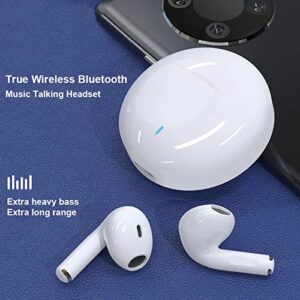 True Wireless Earbuds Compatible with Android and iPhone-IPX4 Waterproof Stereo Sound Bluetooth-Deep Base, Built-in-Mic Noise Cancelling Earbuds with Wireless Charging - Bluetooth v5.3