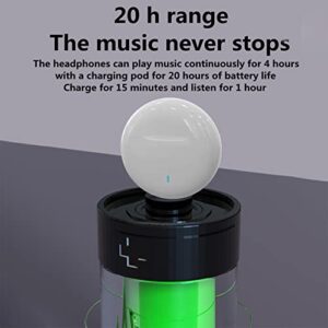 True Wireless Earbuds Compatible with Android and iPhone-IPX4 Waterproof Stereo Sound Bluetooth-Deep Base, Built-in-Mic Noise Cancelling Earbuds with Wireless Charging - Bluetooth v5.3