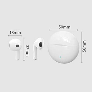 True Wireless Earbuds Compatible with Android and iPhone-IPX4 Waterproof Stereo Sound Bluetooth-Deep Base, Built-in-Mic Noise Cancelling Earbuds with Wireless Charging - Bluetooth v5.3