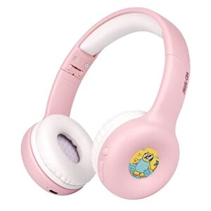 ko-star kids headphones, noise cancelling headphones,wireless bluetooth headpones for autism, toddler, children, bluetooth 5.3 kids headphones with mic for school/ipad/kindle/tablet-bt688 pink (85db)
