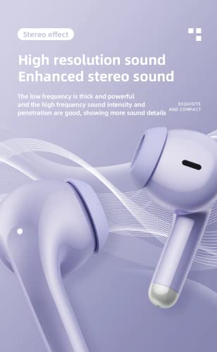 LP40 Pro TWS Earphones Wireless + Free Bag Handsfree Bluetooth 5.1 Sport Noise Reduction Headphones Touch Control Earbuds (White)