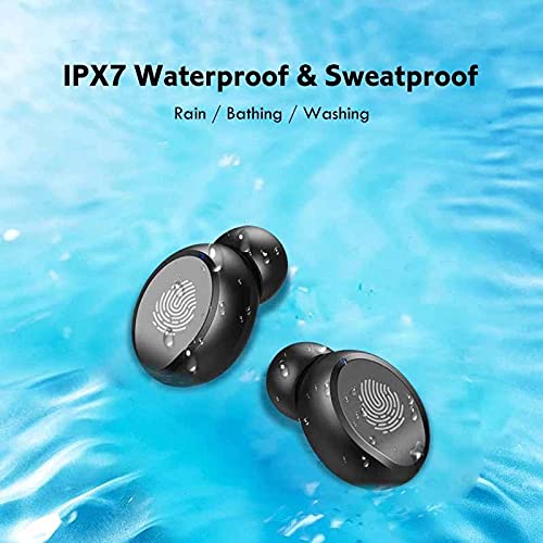 Bluetooth Wireless Headphones Sports Waterproof Earbuds Bluetooth 5.0 Earphone with Microphones Touch Control HiFi Headsets