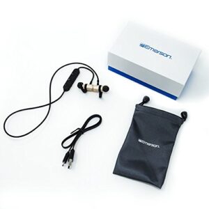 Emerson Wireless In-Ear Bluetooth Earbuds Headphones with Universal Mic and Remote and Magnetic Attraction ER106006