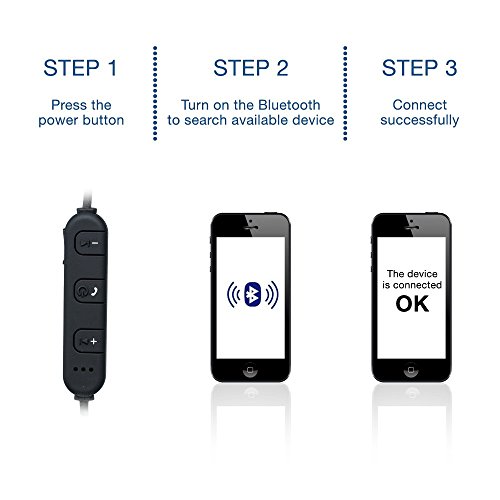 Emerson Wireless In-Ear Bluetooth Earbuds Headphones with Universal Mic and Remote and Magnetic Attraction ER106006