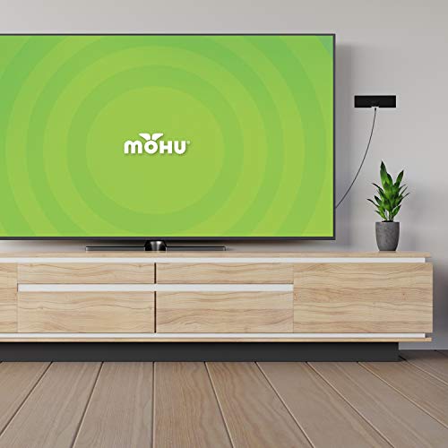 Mohu Leaf Metro TV Antenna, Indoor, Portable, 25 Mile Range, Original Paper-thin, Reversible, Paintable, 4K-Ready HDTV, 10 Foot Detachable Cable, Premium Materials for Performance, USA Made, MH-110543