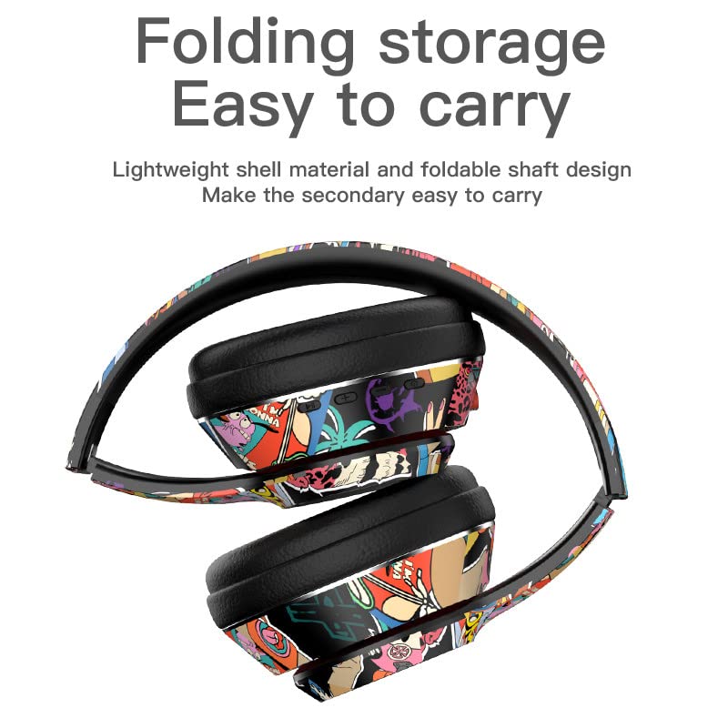 Over-Ear Bluetooth Headphones, Colorful Atmosphere Lamp, Foldable Wireless Sports Headset, Hi-Res Audio, Noise Cancelling, Can Be Inserted Into The Card Mobile Computer Universal