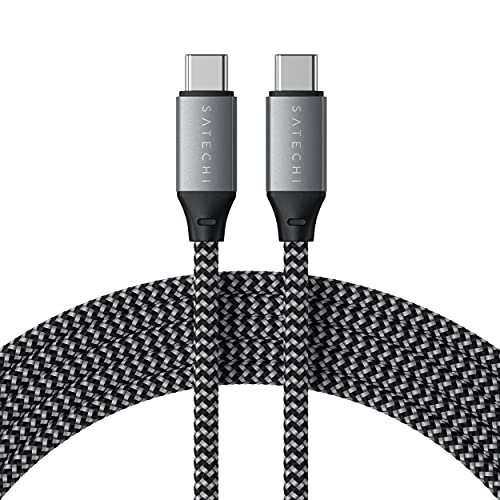 Satechi USB-C to USB-C 100W Charging Cable for USB Type-C Devices - 6.5 Feet (2 Meters) - Compatible with 2020/2019 MacBook Pro, 2020/2018 iPad Pro, 2020/2018 MacBook Air