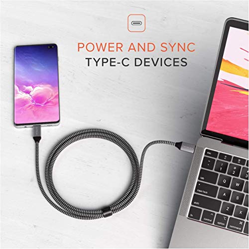 Satechi USB-C to USB-C 100W Charging Cable for USB Type-C Devices - 6.5 Feet (2 Meters) - Compatible with 2020/2019 MacBook Pro, 2020/2018 iPad Pro, 2020/2018 MacBook Air