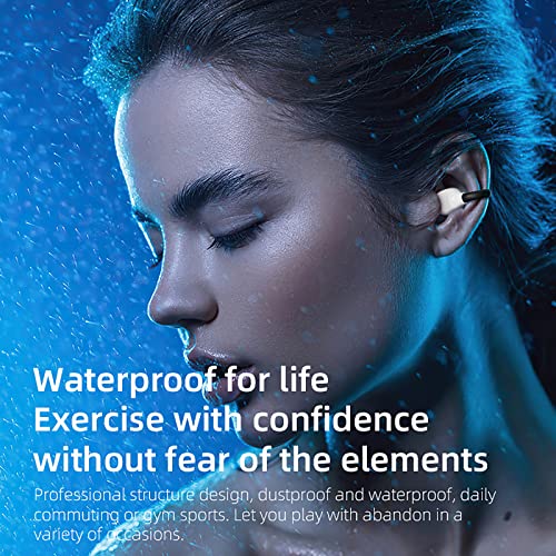 ESSONIO Open Ear Headphones Wireless Headphones with Noise Cancelling Headphones Ear-Hook Headphones Bluetooth Workout Headphones Open Ear Earbuds for Sports