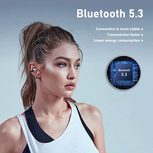 ESSONIO Open Ear Headphones Wireless Headphones with Noise Cancelling Headphones Ear-Hook Headphones Bluetooth Workout Headphones Open Ear Earbuds for Sports