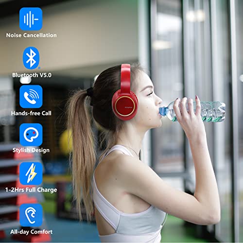 Srhythm NC15 Noise Cancelling Headphones Wireless Bluetooth 5.0, Over Ear Headset Bundle with Headphone Accessories Pack NC75/NC15 Noise Cancelling Headphone
