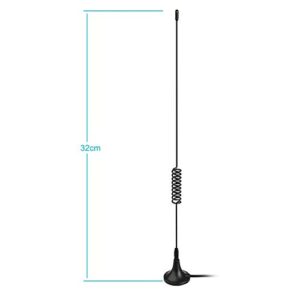 Bingfu Universal Car Stereo Antenna Car FM AM Radio Antenna Magnetic Base Car Radio Antenna Aerial for Vehicle Truck SUV Truck RV Marine Boat Car Stereo Audio Radio Head Unit CD Media Receiver Player