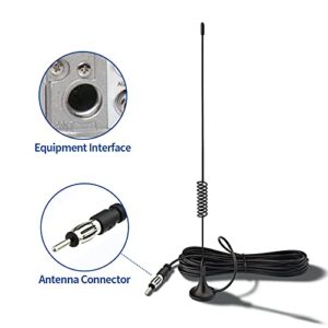 Bingfu Universal Car Stereo Antenna Car FM AM Radio Antenna Magnetic Base Car Radio Antenna Aerial for Vehicle Truck SUV Truck RV Marine Boat Car Stereo Audio Radio Head Unit CD Media Receiver Player