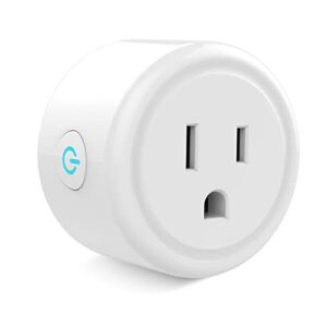ghome smart mini plug, wi-fi outlet socket compatible with alexa and google home, remote control with timer function, no hub required, etl fcc listed (1 pack), white
