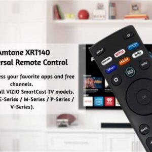 Amtone XRT140 Universal Replacement Remote Control for All VIZIO Smart TVs with Netflix Dis+ Tubi Apps