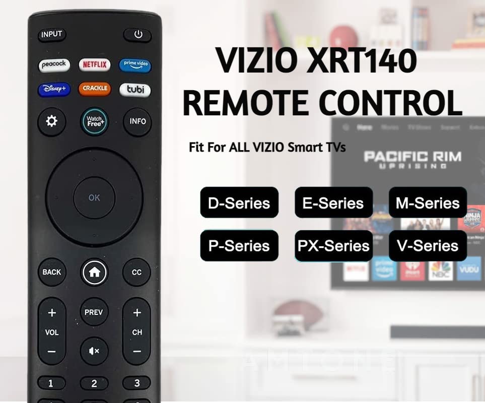 Amtone XRT140 Universal Replacement Remote Control for All VIZIO Smart TVs with Netflix Dis+ Tubi Apps