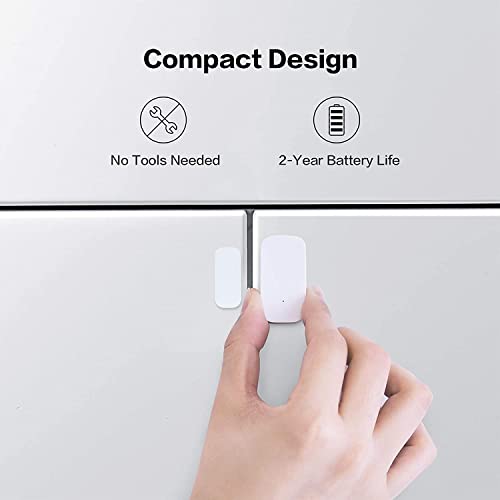 Aqara Door and Window Sensor, REQUIRES AQARA HUB, Zigbee Connection, Wireless Mini Contact Sensor for Alarm System and Smart Home Automation, Compatible with Apple HomeKit, Alexa, Works With IFTTT