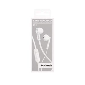 Urbanista San Francisco Earphones Dynamic Ear-Pods, Call-Handling with Microphone, 3.5mm Stereo Input - Fluffy Cloud