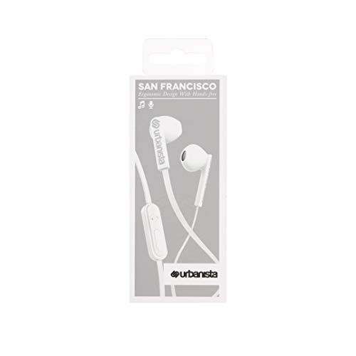 Urbanista San Francisco Earphones Dynamic Ear-Pods, Call-Handling with Microphone, 3.5mm Stereo Input - Fluffy Cloud