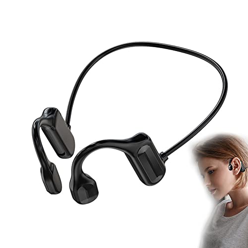 Pioautiy Averi-Sports Bone Conduction Headphone, Bone Conduction Headphones Bluetooth Wireless Headset, Waterproof Bone Conduction Headphones with Mic for Running, Cycling, Sports (Black)