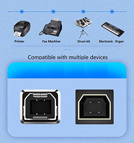 USB C to B Adapter,【3-Pack】 Tpenod Female USB C to MIDI Converter，Compatible with MIDI，Printers，Chromebook Pixel，Electric Piano,Synthesizers and Devices /laptops with Type-c Port., black