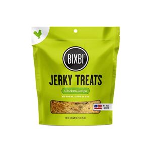 bixbi jerky dog treats, original chicken, 10 oz – usa made grain free dog treats – high in protein, whole food nutrition, no fillers
