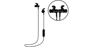 micro.cc wireless sports headphones, magnetic wireless earbuds with bluetooth 4.1 ~ lightweight & noise cancelling ~ exercise earphones with built in mic ~ perfect for workouts, running & more (black)