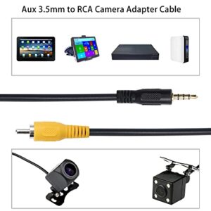 PNGKNYOCN 3.5 mm to RCA Video Cable 1/8 inch Male Plug to RCA Male Audio Adapter Cable for Car DVR,Carcorder,Surveillance Camera Equipment（1.5M）