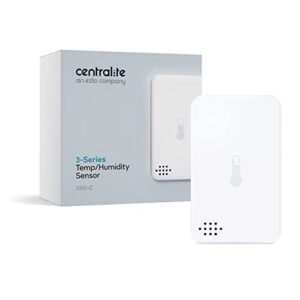 centralite temperature and humidity sensor – monitors room climate – detects high humidity, low temperatures, prevents pipe burst due to freezing – works with smartthings, hubitat, ezlo, vera, zigbee