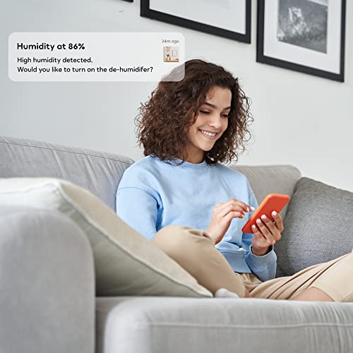 Centralite Temperature and Humidity Sensor - Monitors Room Climate - Detects High Humidity, Low Temperatures, Prevents Pipe Burst due to Freezing - Works with Smartthings, Hubitat, Ezlo, Vera, Zigbee