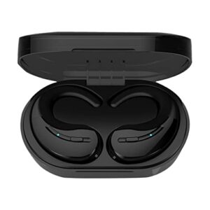 lightweight bluetooth headphones wireless earbuds with wireless charging case with earhooks headset built-in mic for sport clear calls work music