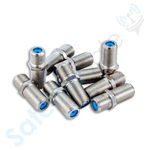 SatelliteSale High-Frequency F81 Coaxial Barrel Connectors Female to Female F-Type 3Ghz Adapter Coupler Pack of 2 Pcs