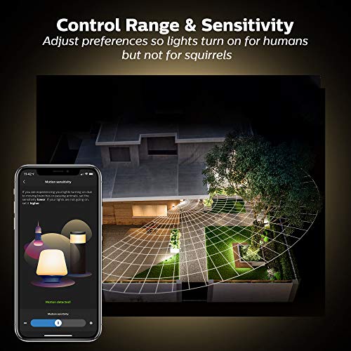 Philips Hue 541730-2 Hue Outdoor Indoor Motion Sensor, Black