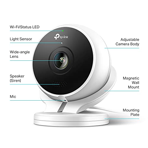 Kasa Smart (KC200) Outdoor Camera by TP-Link, 1080p HD Smart Home Security Camera with Night Vision, Built-in Siren, 2-Way Audio, Motion Detection, Works with Alexa & Google Home