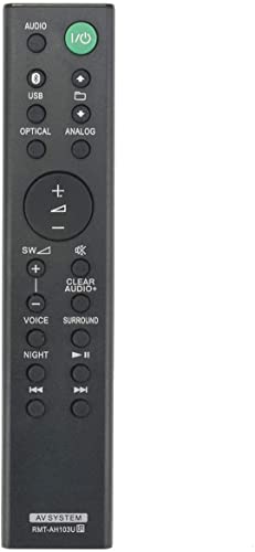 RMT-AH103U Replacement Remote Fit for Sony Soundbar SA-CT80 HT-CT80 HTCT80 SACT80 HT-CT180 SA-CT180