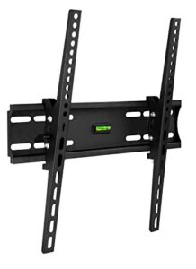 mount-it! tilt tv wall mount bracket up to vesa 400×400 | low-profile tilting mounting bracket compatible with 32 to 55 inch flat screen tvs, 77 lbs capacity