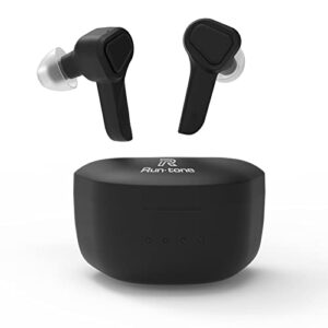 heart rate monitoring tws earbuds ergonomically designed health earphones bluetooth 5.2 stable connection sport wireless in-ear headphones, 23h wireless charing case, enc clear call, ipx3 waterproof