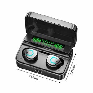 Wireless Bluetooth in-Ear Earbuds, Build-in Microphone, Premium Deep Bass Stereo Headphones, IPX7 Waterproof Sport Earbuds with LED Digital Display Charging Cabin